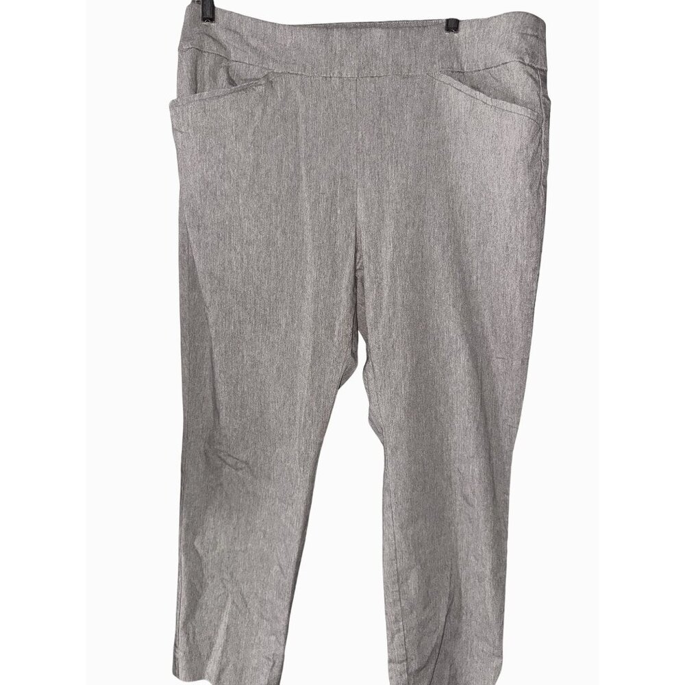 Fabulously Slimming Womens Gray Ankle Pants Size 3 Perfect Stretch - Picture 2 of 5